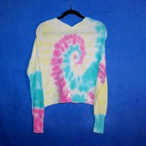 Made with Love Tie Dye Knit Hoodie - Y2K Style
